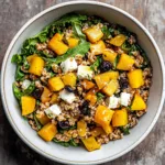 Fall Farro Salad with Squash with Honey Mustard Dressing