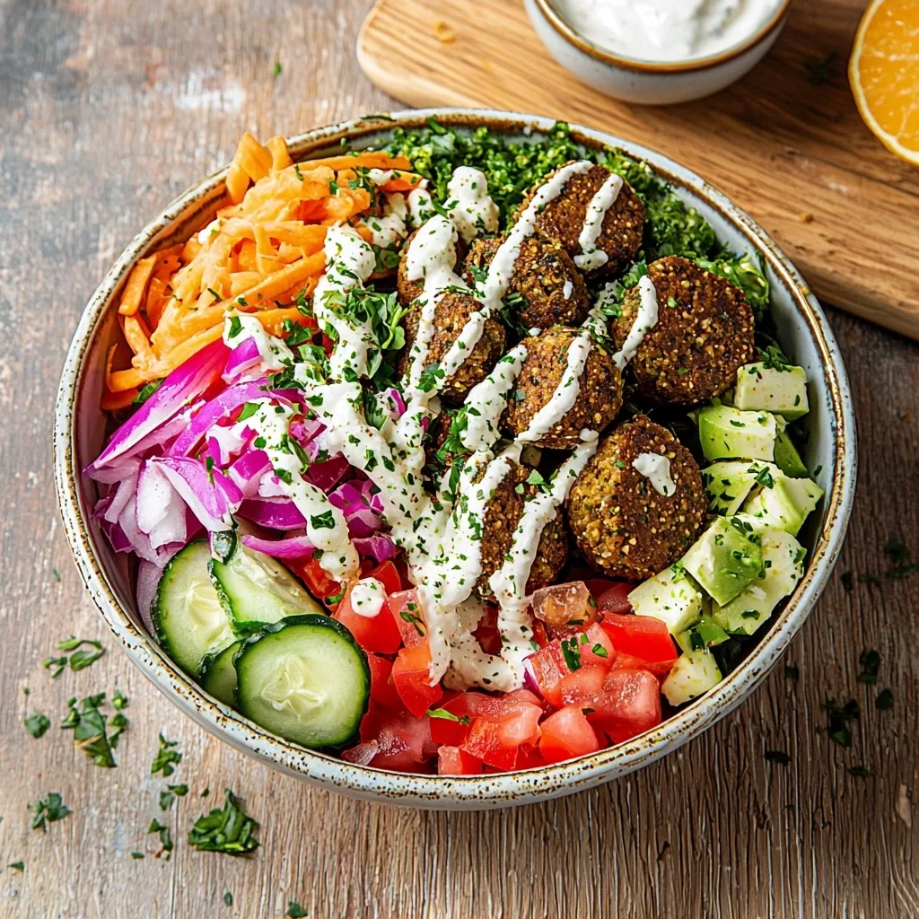 Falafel Bowl With Falafel That Won’t Fall Apart!