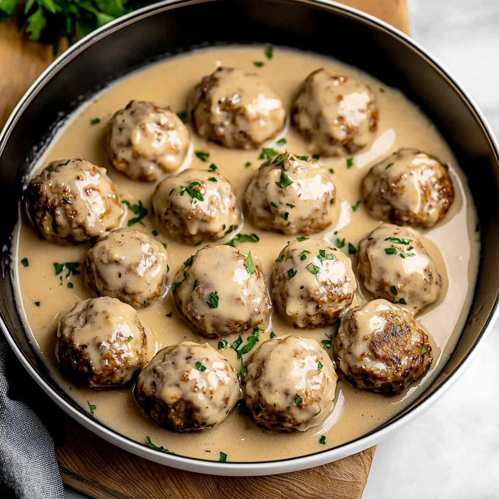 Swedish Meatballs with Creamy Gravy