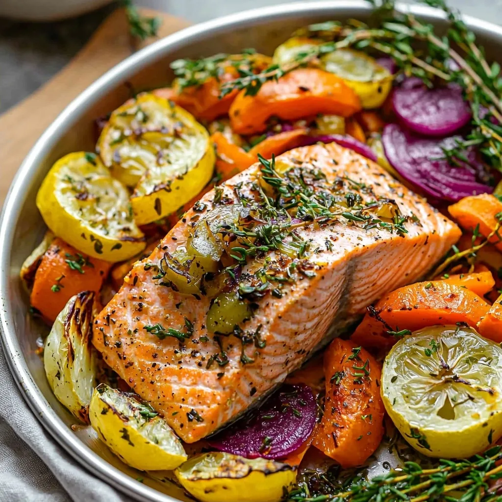 Sheet Pan Baked Salmon with Vegetables