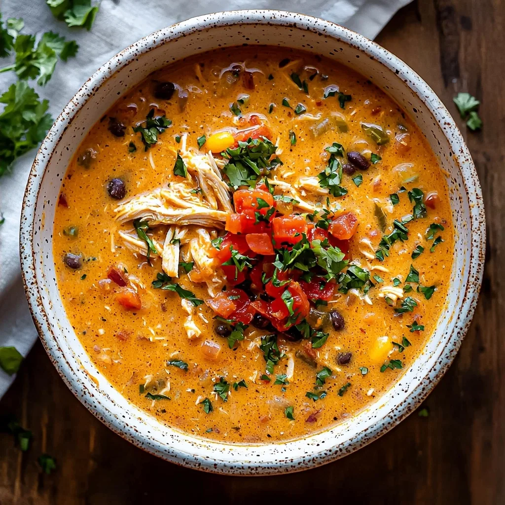 Easy Creamy Chicken Taco Soup