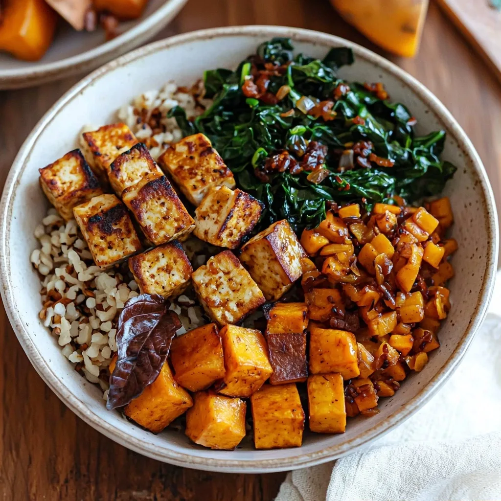 Fall Harvest Tofu Sweet Potato Bowl