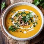 Roasted Butternut Squash Soup with Coconut Milk