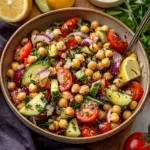 Mediterranean Chickpea Salad with Easy Lemon Vinaigrette
