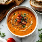Quick Creamy Roasted Red Pepper Soup (25 Minutes)