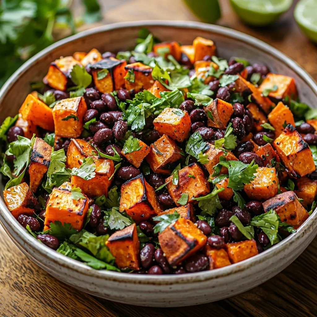 Roasted Sweet Potato and Black Bean Salad