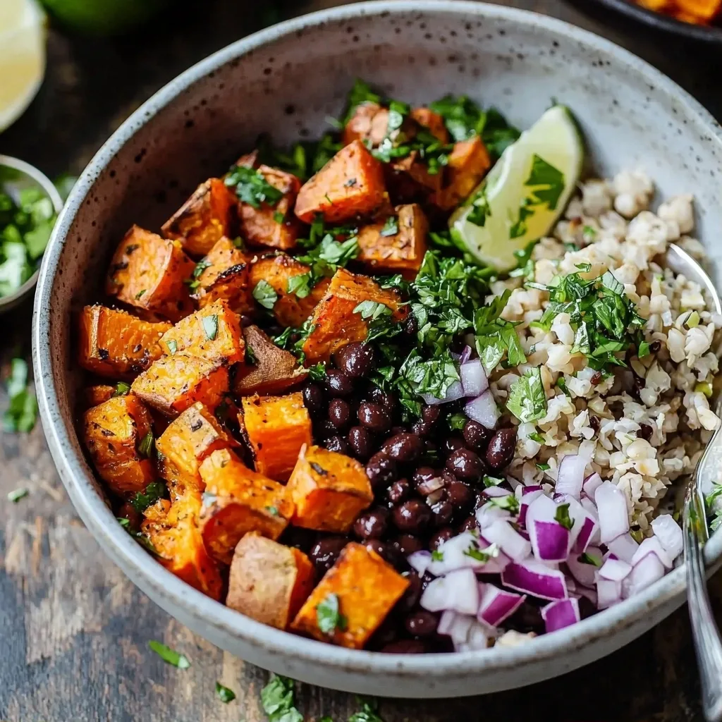 Roasted Sweet Potato Black Bean Bowls