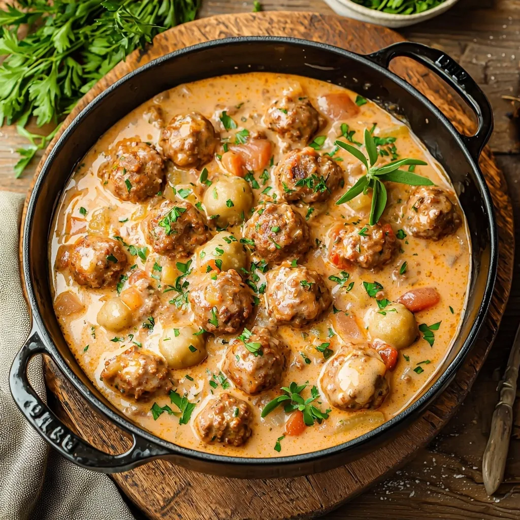 Creamy Meatball Stew: A Wholesome Family Favorite