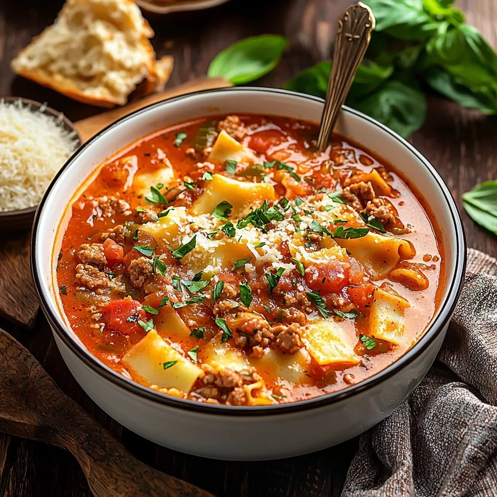Slow Cooker Lasagna Soup