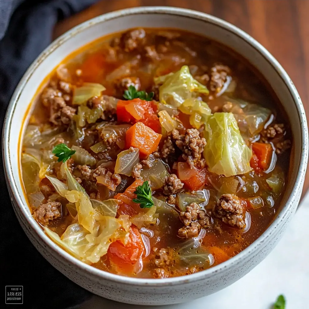 Best Easy Ground Beef and Cabbage Soup