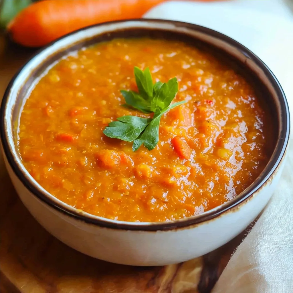 Easy Carrot and Red Lentil Soup Recipe with Tomatoes
