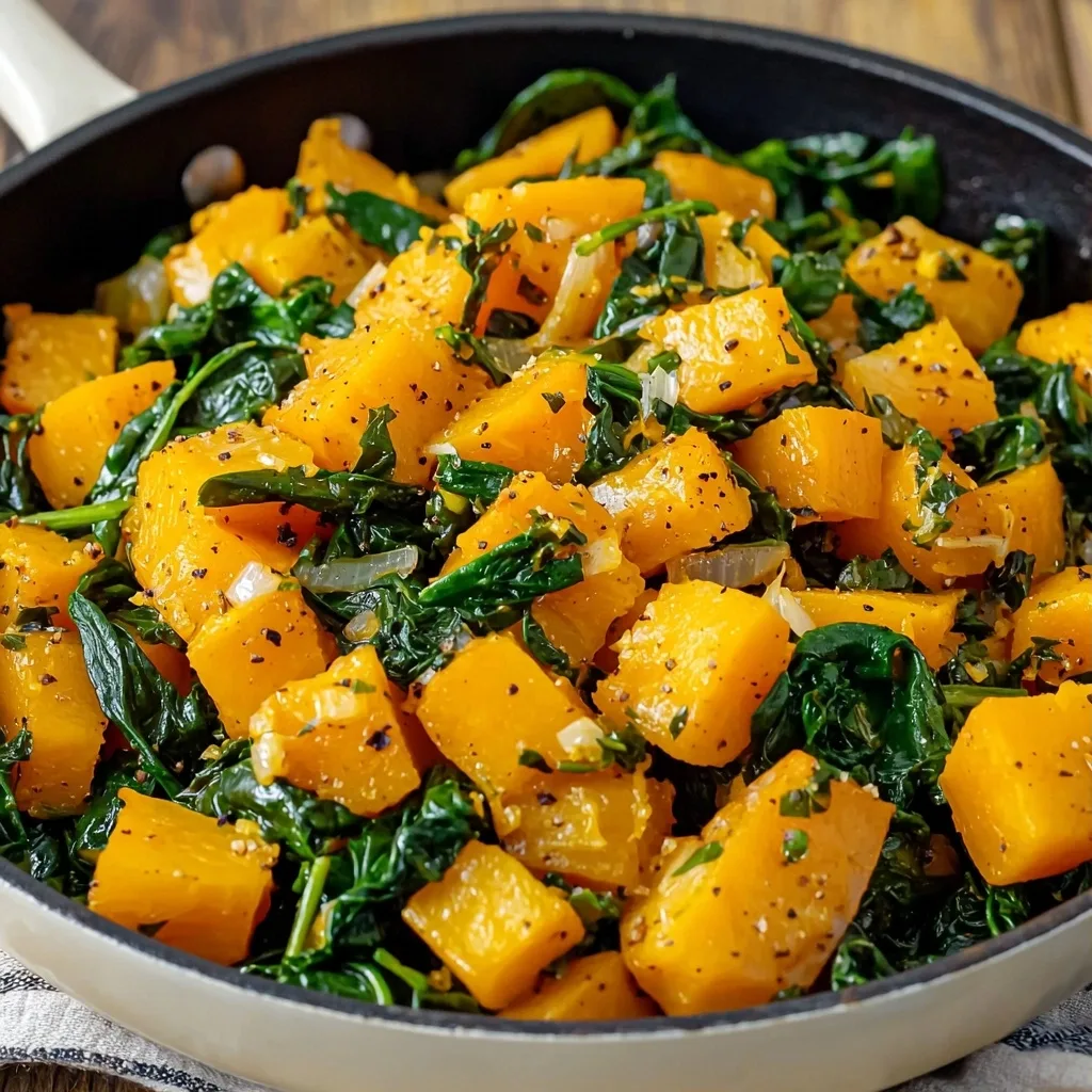 Butternut Squash Spinach Skillet: A Quick and Nutritious Harvest Meal