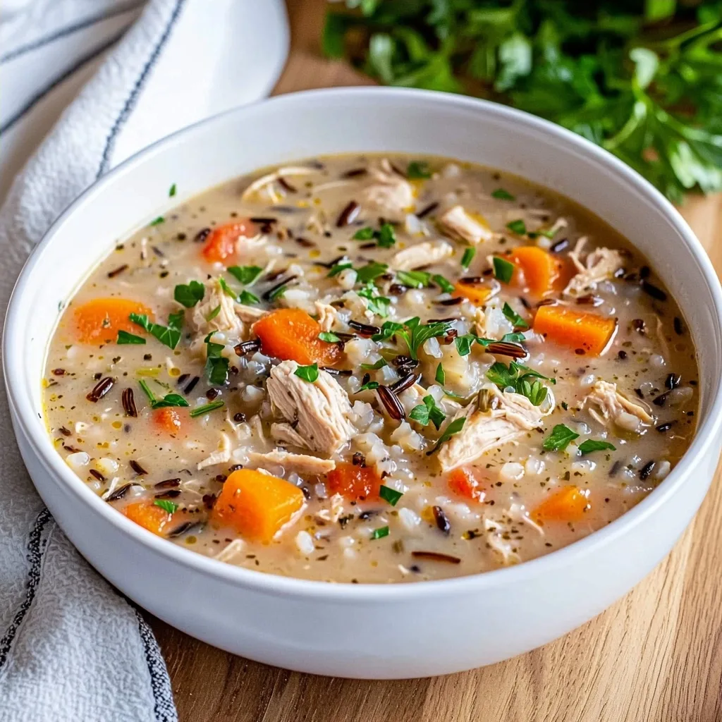 Slow Cooker Chicken Wild Rice Soup