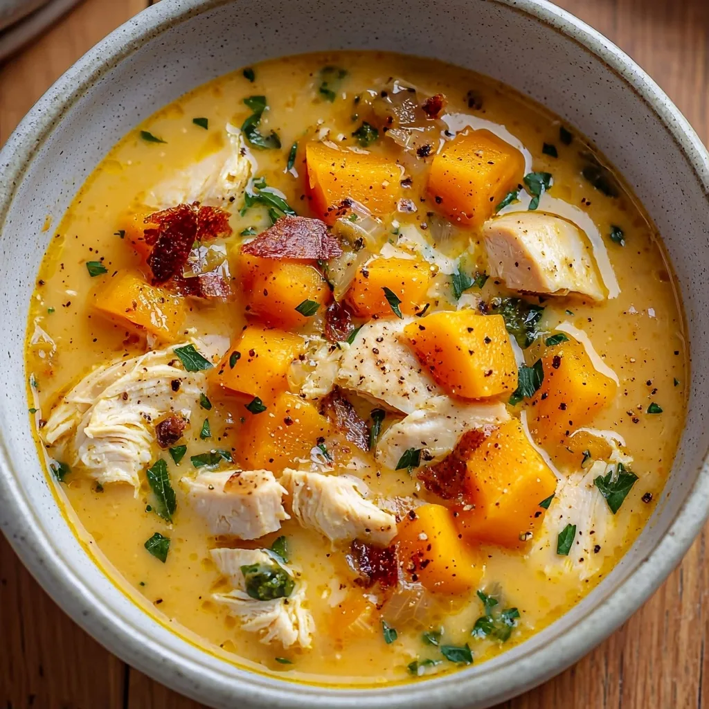 Creamy Chicken Butternut Squash Soup