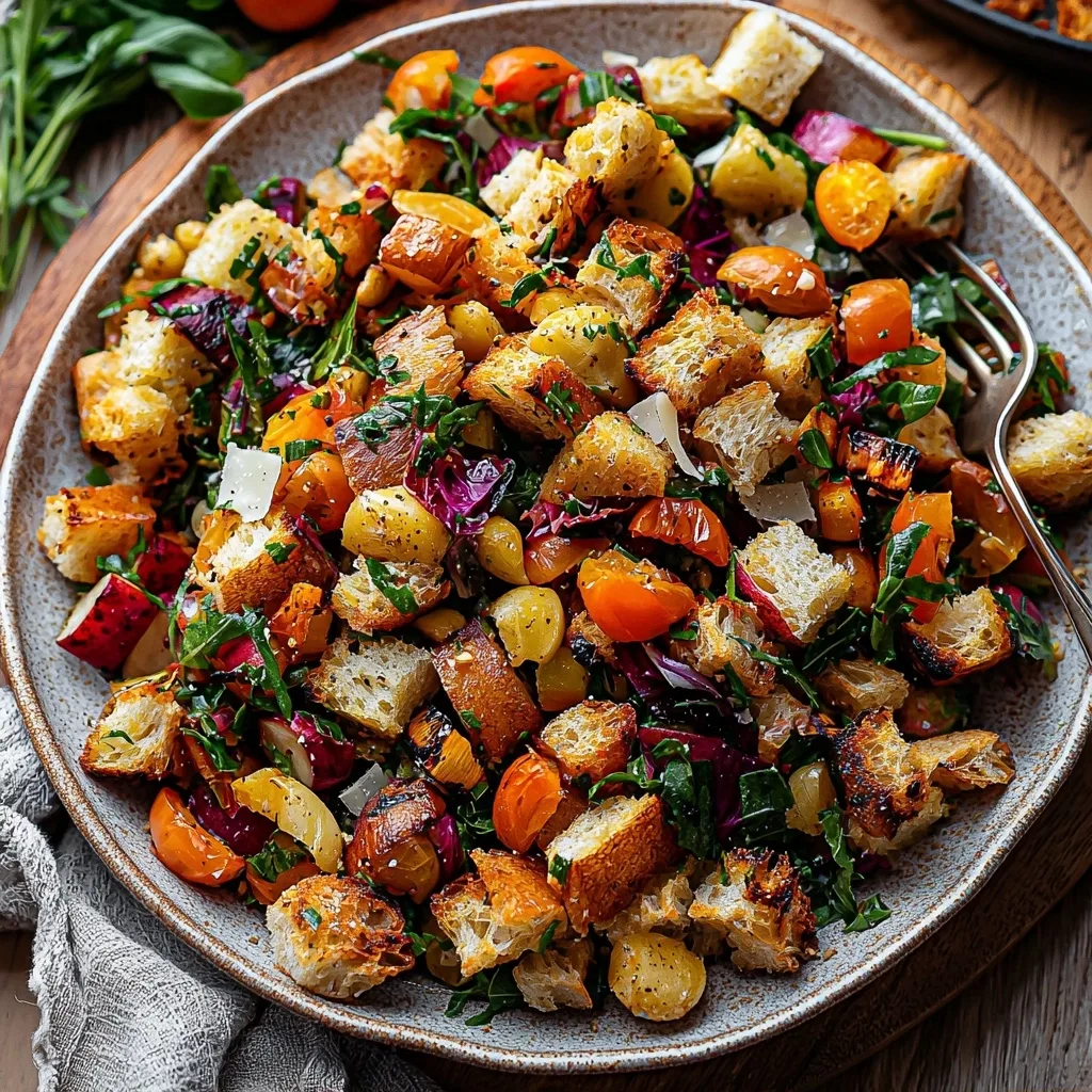 Autumn Panzanella Salad with Roasted Squash and Sourdough
