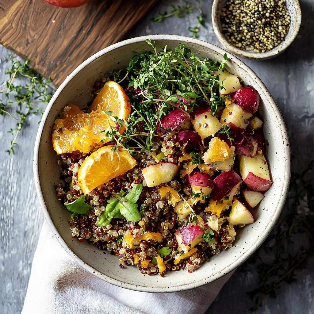 Autumn Quinoa Bowls with Orange-Thyme Vinaigrette