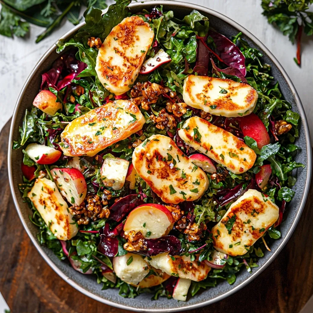 Honeycrisp and Halloumi Salad