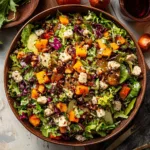 Harvest Fall Salad with Caramelized Shallot Dressing