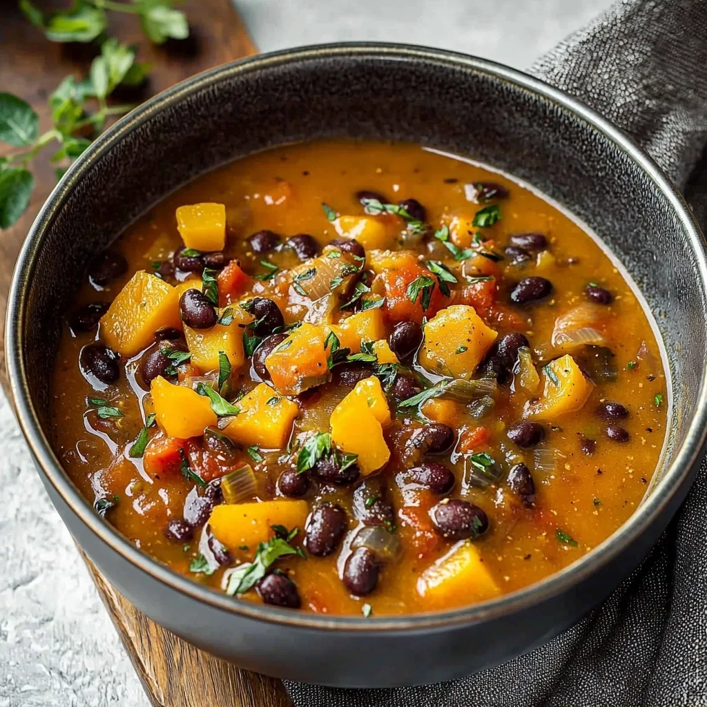 Healthy Black Bean Butternut Squash Stew