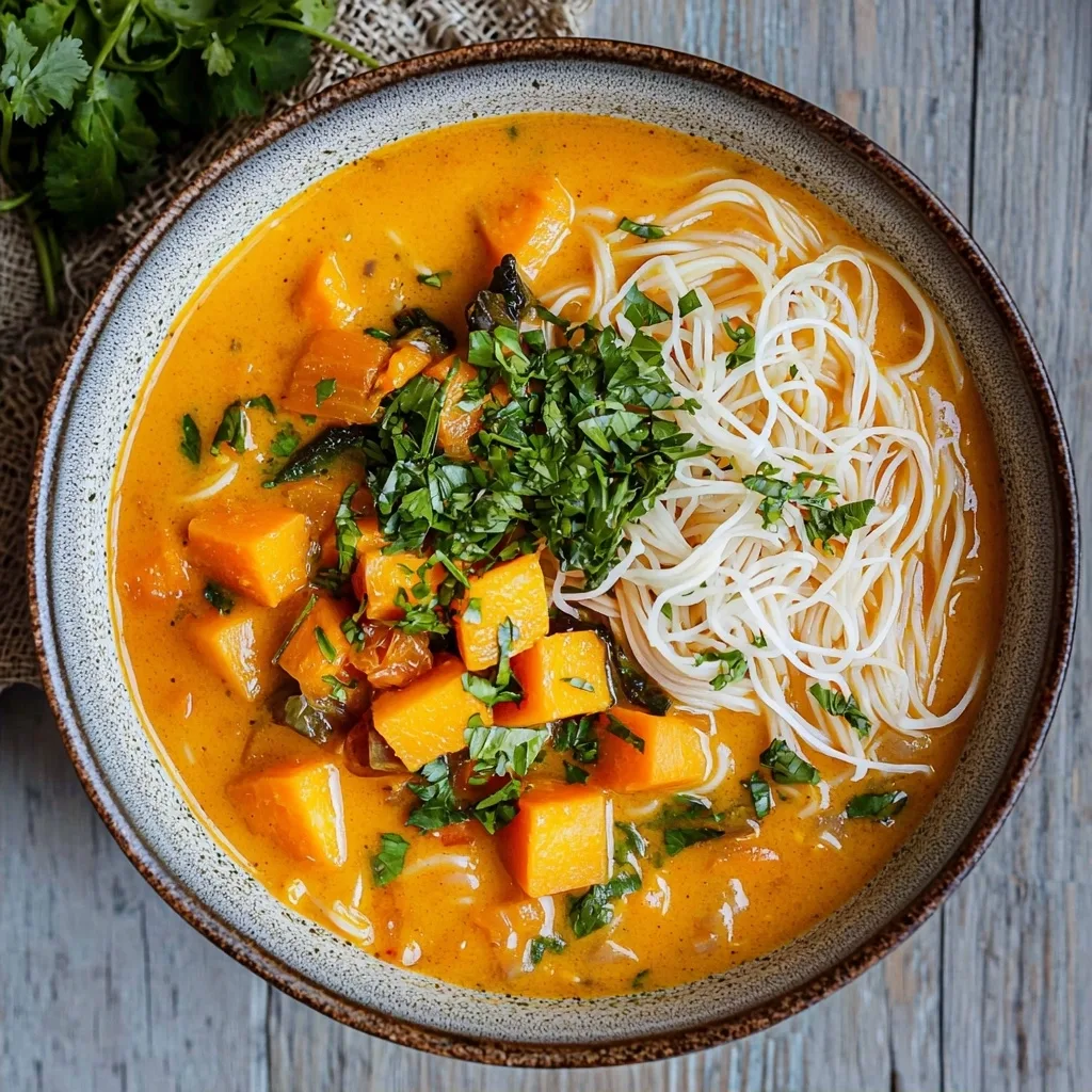 Sweet Potato Curry Noodle Soup