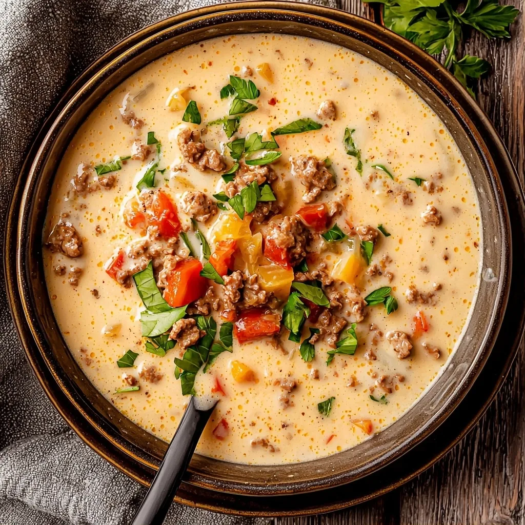 Creamy Cheeseburger Soup
