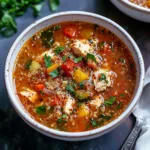 Crockpot Italian Chicken Quinoa and Vegetable Soup