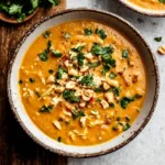 Slow Cooker Pumpkin Peanut Butter Chicken Soup