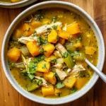 Butternut Squash Green Chile Chicken Soup