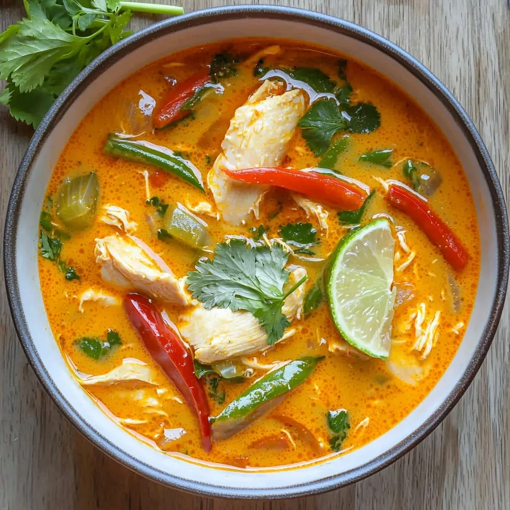 Thai Coconut Curry Chicken Soup