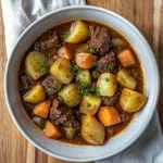 Homemade Beef Stew with Potatoes and Carrots, One Pot