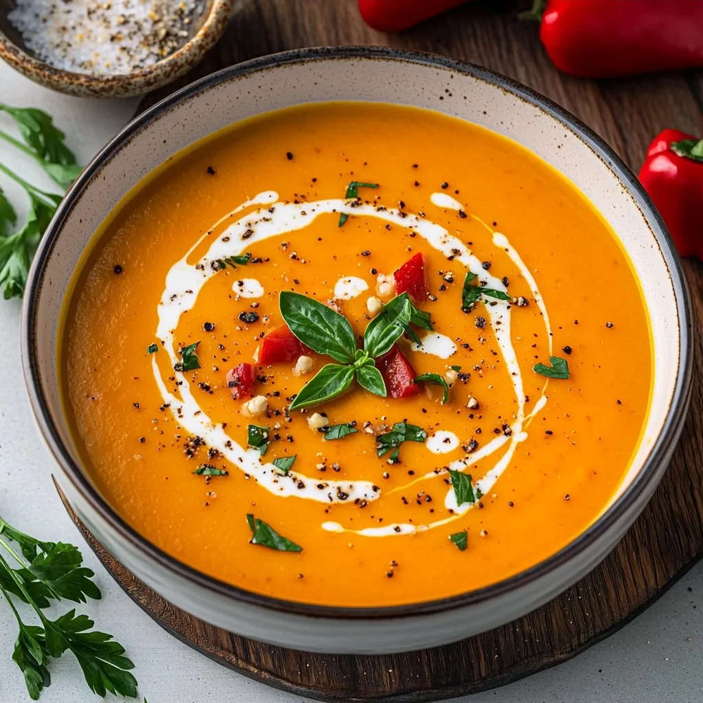 Sweet Potato and Red Pepper Soup