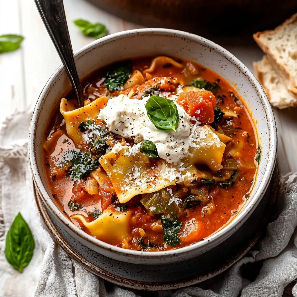 Vegetarian Lasagna Soup: A Hearty One-Pot Comfort Meal