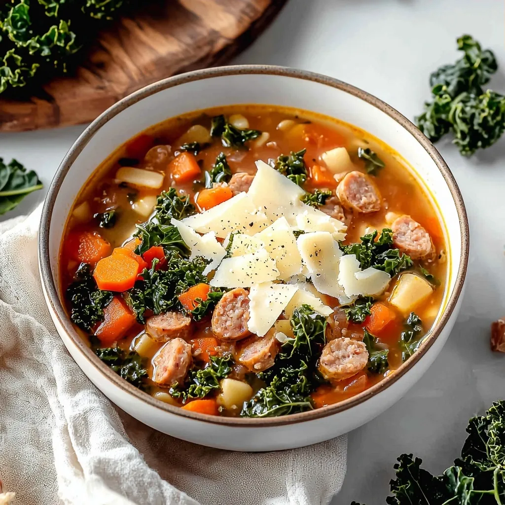 Turkey Sausage and Kale Soup
