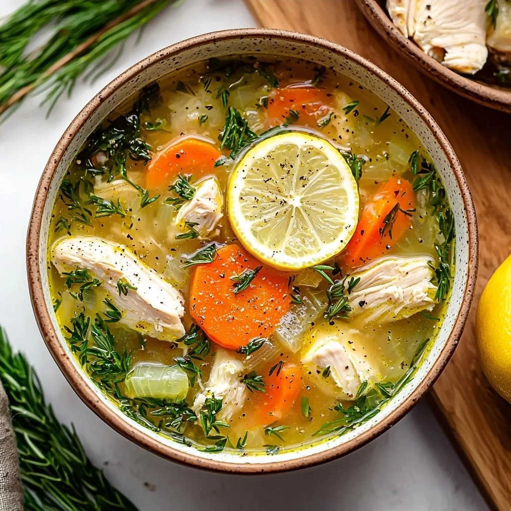 30 Minute Low Carb Lemon Chicken Soup