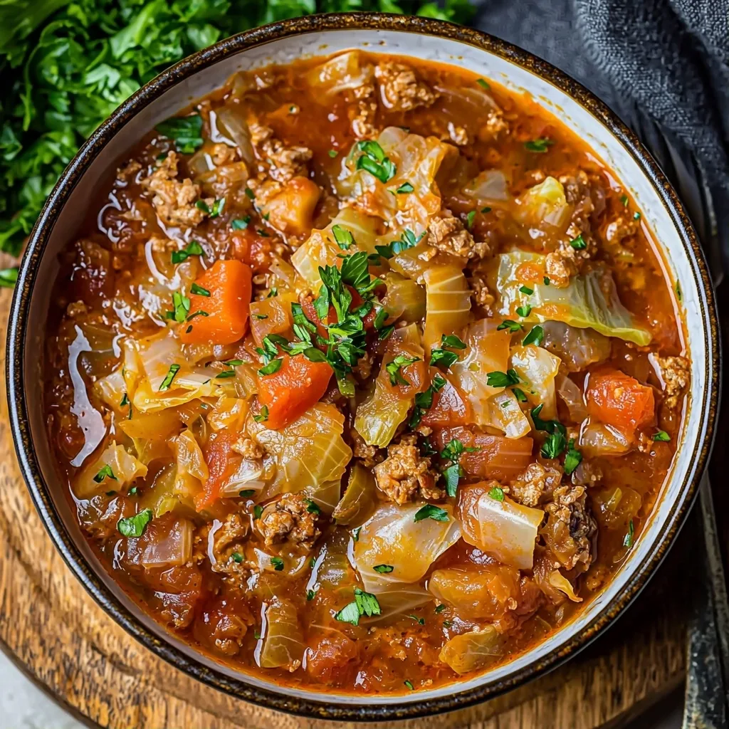 Easy Crockpot Cabbage Roll Soup