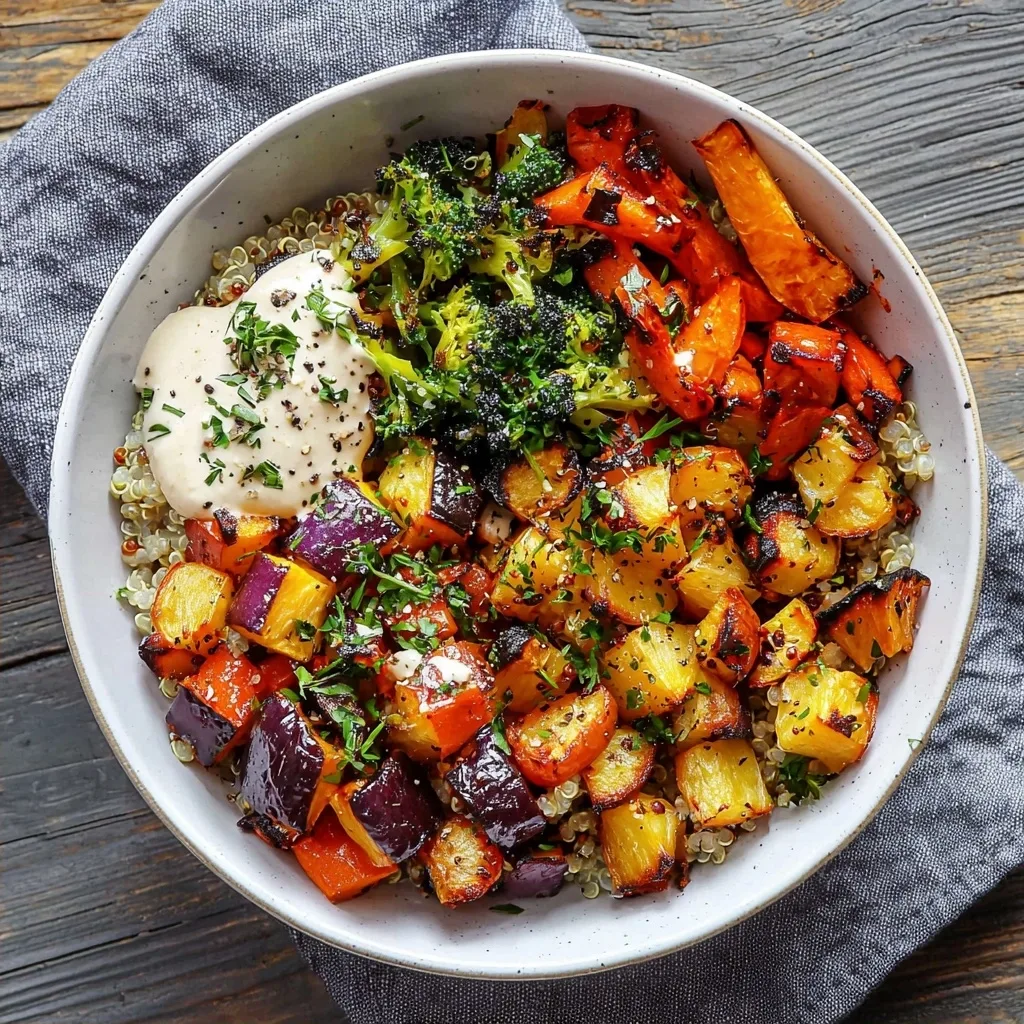 Quinoa Bowl Recipe with Roasted Vegetables
